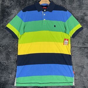 IZOD Fashion Polo Men's Small Colorblock Stripes Short Sleeve Golf New With Tags